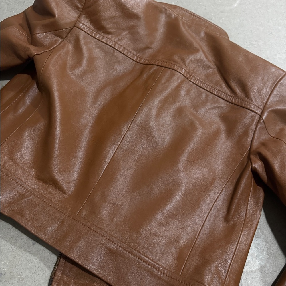 Michael Kors Tan Leather Jacket
